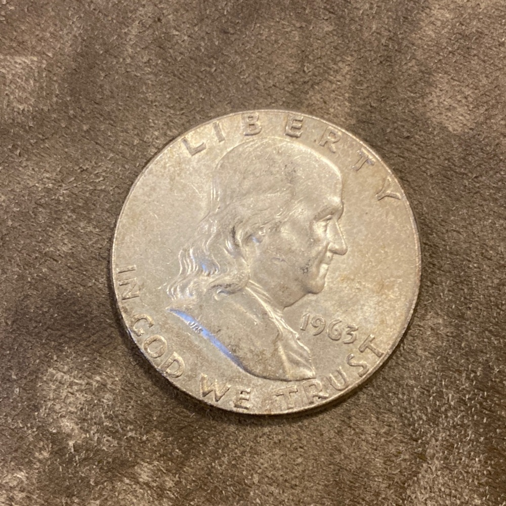 1963 Franklin Half Dollar - Silver Tone Coin